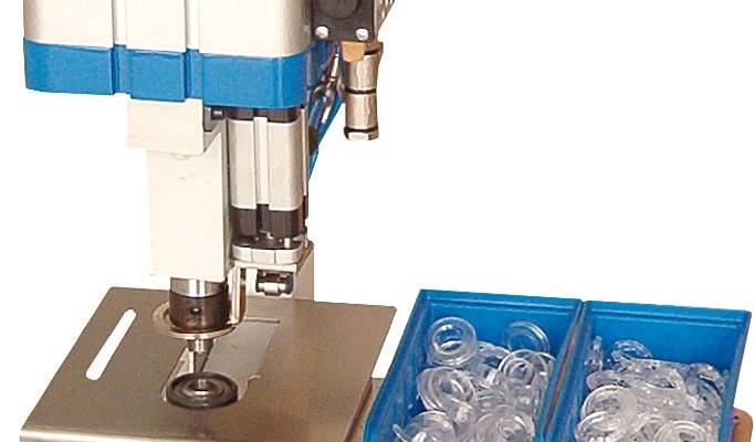 Máquina neumática manual para ollaos de plástico