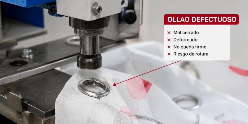Guía visual de defectos habituales en el ollao y qué los causa (presión, troquel, material…)